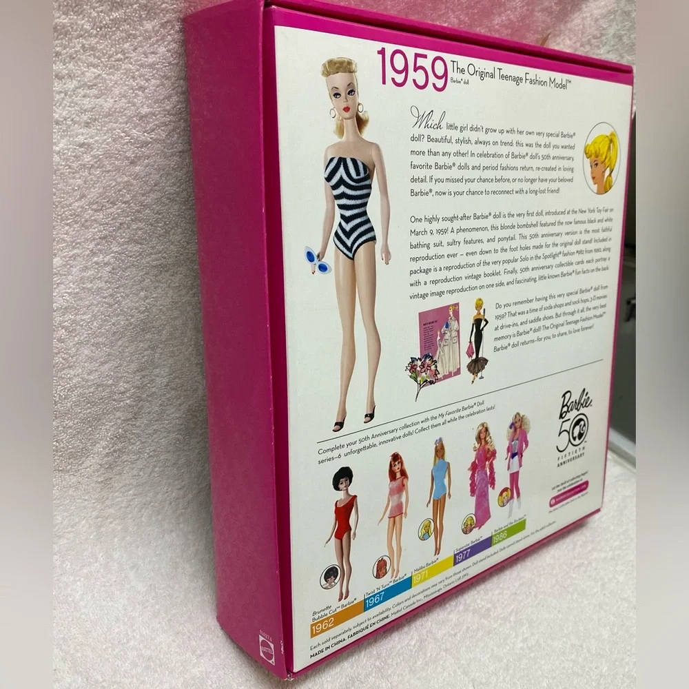 Barbie Collectors 50th Anniversary of 1959 Original Teenage Fashion Model